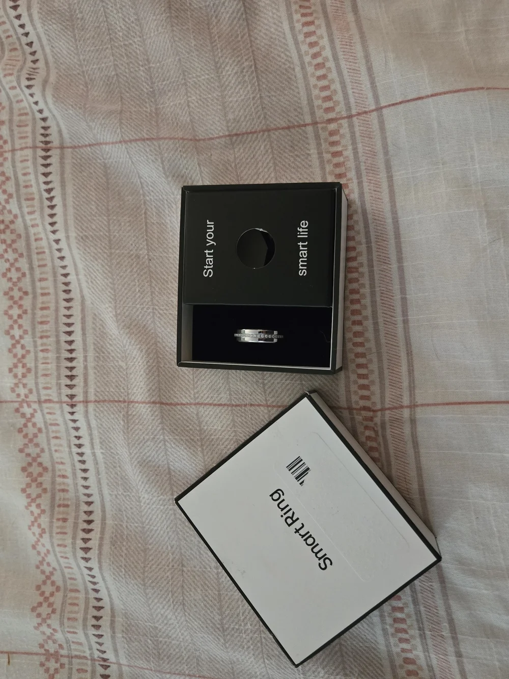 Silver Smart Ring with Clear LED/Accent
